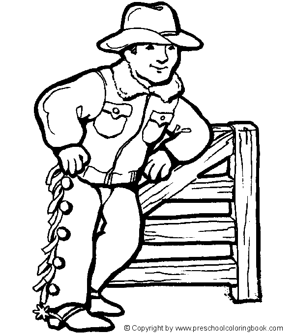 Www preschoolcoloringbook Western Coloring Page